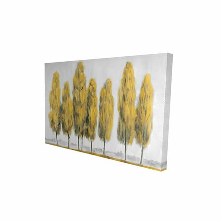 FONDO 12 x 18 in. Abstract Yellow Trees-Print on Canvas FO2774305